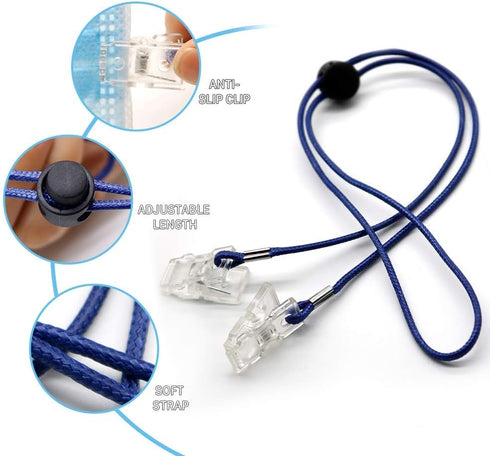 5 Pieces Adjustable Flexible Bib Holder Clips - 5 Colors for Napkin