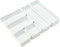 RAUVOLFIA 6 Pack Plastic Drawer Organizer Set, White Bathroom Vanity Trays for Makeup, Jewelry, Office, and Kitchen