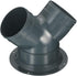 PATIKIL 3 Way Duct Splitter, 3"x3"x4" Y Reducer Connector for Air Vent Duct Hose, Grey Flange for HVAC Systems