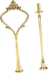 Cake Cupcake Tray Stand Handle, 2-Tiers Crown-Gold Fruit Plate Hardware Fitting Holder