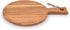 Round Acacia Wood Cutting Board with Handle, Chopping and Serving Board for Charcuterie, Cheese, Pizza (13" X 9")