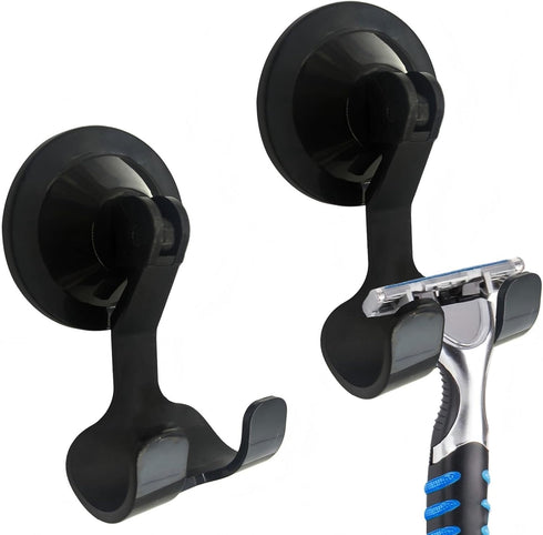 2-Pack Razor Holder for Shower with Suction Cup - Vacuum Wreath Hanger