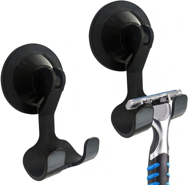 2-Pack Razor Holder for Shower with Suction Cup - Vacuum Wreath Hanger