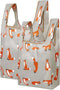 allydrew JoliBag Nylon Reusable Grocery Bag, 2 Pack, Foxes 1