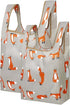 allydrew JoliBag Nylon Reusable Grocery Bag, 2 Pack, Foxes 1