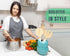 Comfify Decorative Owl Utensil Holder, Aqua Blue Ceramic Cookware Crock & Organizer, 5” x 7” x 4” Size
