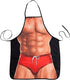 Cooking Kitchen Aprons for Men Women Chef, Funny Apron, Red Swim Trunks Design
