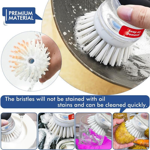 8 Pack Palm Brush Refills for OXO Soap Dispensing Dish Brush - Cleaning Replacement Brush Head for OXO Palm Brush