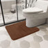 Yimobra Memory Foam Toilet Bath Mat U-Shaped, Soft and Comfortable, Super Water Absorbent, Non-Slip, Machine Wash and Easy to Dry for Bathroom Commode Contour Rug, 24 X 24 Inches, Brown by Yimobra