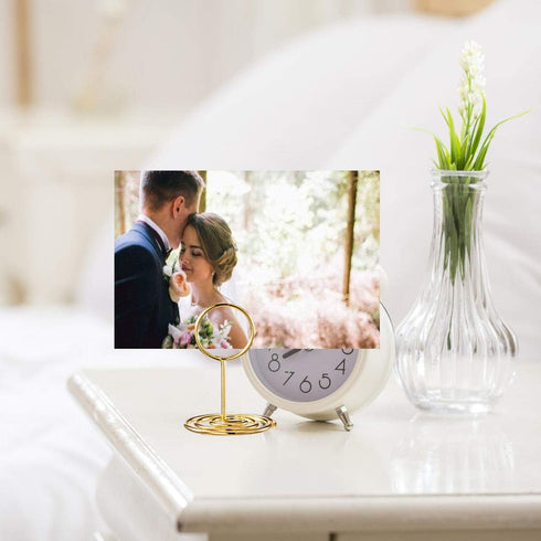 24 Pcs Premium Mini Table Number Holders and Place Cards with Gold Foil Border for Wedding, Party, Birthday