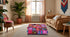 22x22x5 inches, CRAFT KALA Indian Square Patchwork Traditional Pouf Cover Indian Living Room Poufs Decorative