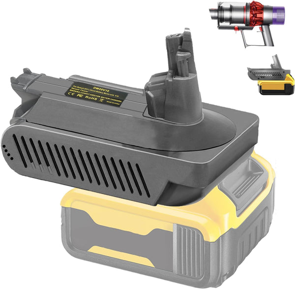 Dyson V10 Battery Adapter Replacement, Upgrade for Dewalt 20V Battery, Works with V10 SV12 Series Vacuum Cleaner
