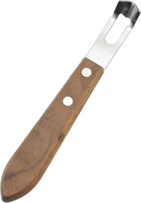 Channel Knife, Wood & Stainless Steel Lemon Peeler Zester Tool, Ultra Sharp for Citrus Fruits