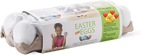 12 Plastic Decorating Eggs 12 Plastic Decorating DIY Dyable Craft Eggs - No Cooking Required by