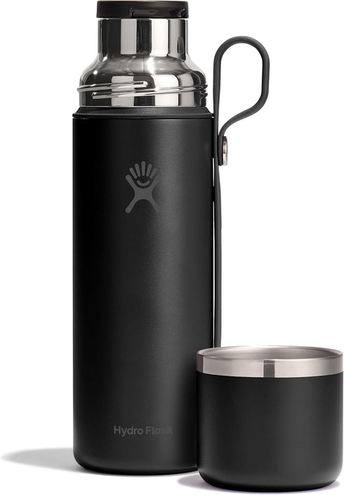 28 Oz Hydro Flask Hot Flask & Cup Insulated Stainless Steel, Hot Drink Travel Container for Coffee, Tea, & Soup Black