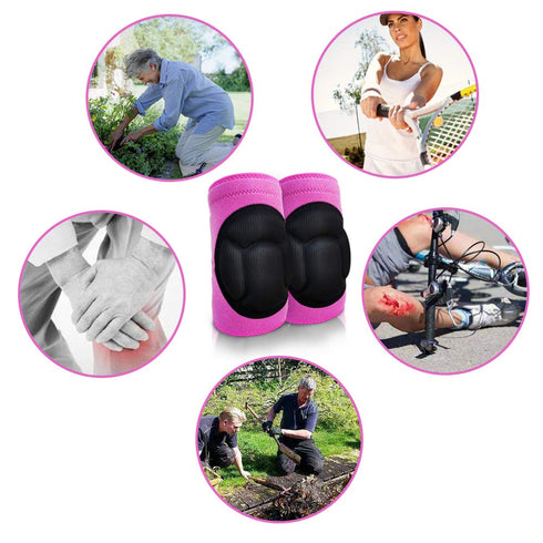 Women Knee Pads for Cleaning Floors, Gardening Work, Adjustable Soft Inner Liner, Suitable for Yard (Pink L)