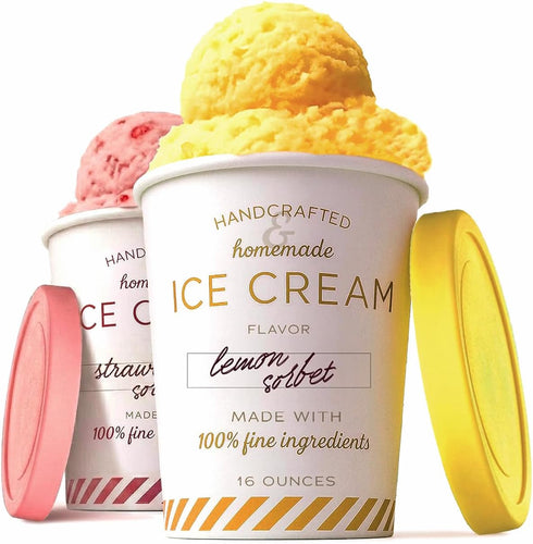 Stock Your Home 16oz Ice Cream Containers with Airtight Silicone Lids (2-Pack)