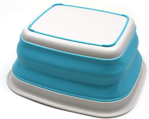 SAMMART 7.7L (2 Gallon) Collapsible Tub - Foldable Dish Tub - Portable Washing Basin - Space Saving Plastic Washtub