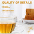 Set, 6 Pack 7OZ/210ML, Glass Teacup and Saucer Coffee Mug with Stainless Steel Spoon Suitable for Espresso Juice