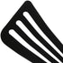 RSVP International Kitchen Tool Collection, Dishwasher Safe, Angled, 12x3.25", Nylon Euro Style, Black
