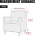 UNBBRRL 1-Piece Armchair Cover, Accent Chair Slipcover Stretch Velvet Non-Slip Mid Century Modern Accent Furniture