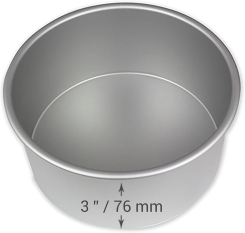 PME Professional Aluminum Baking Pan - Round 7 x 3in