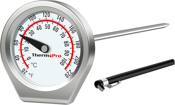 ThermoPro Dial Instant Read Meat Thermometer - Portable Kitchen Thermometer with 5'' Stainless Steel Probe