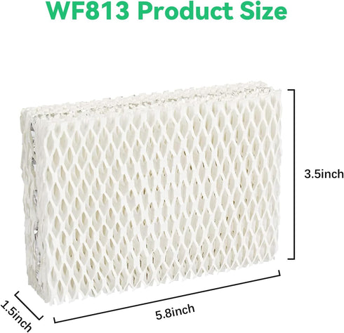 WF813 Humidifier Filters Replacement for Equate EQWF813, PCWF813, Relion RCM832, RCM-832N, Protec RWF813 - 6 Pack