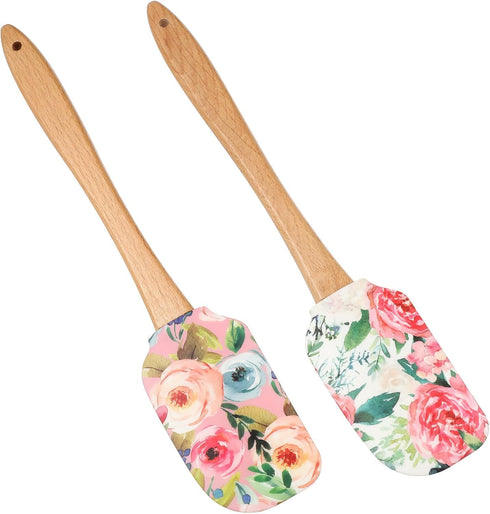 2pcs Cake Cream Spatula, Silicone Cake Scrapers for Kitchen, Reusable Butter Scrapers, Professional Baking Tools