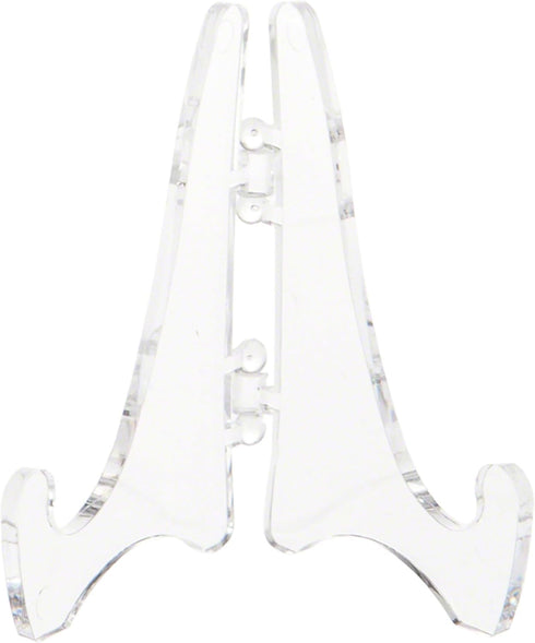 Plymor Clear Acrylic Mini Adjustable Folding Display Easel, 2.125" H x 1.625" D (6 Pack)