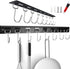2PCS Kitchen Utensil Racks with 8 Hooks, 17 Inch Multifunctional Hanging Utensil Holders