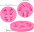 Whaline Silicone 3D Baby Feet Hands Mold, Pink Chocolate Fondant Mould for Baby Shower Decoration, 2pcs