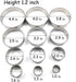Stainless Steel Round Cookie Cutter Set, 12 Circular Biscuit Cutters, Round Donut Ring Molds for Baking 1.2 Inch Height