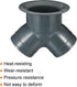 PATIKIL 3 Way Duct Splitter, 3"x3"x4" Y Reducer Connector for Air Vent Duct Hose, Grey Flange for HVAC Systems