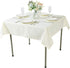 Cupuamon Square Tablecloth 52x52 inch - Washable Polyester Fabric for Wedding Party Dining Banquet Decoration, Ivory