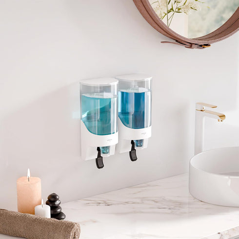 30.4oz(900ml) 10Pcs Umimile Mouthwash Dispenser for Bathroom, Plastic Mouthwash Dispenser Wall Mounted, Mouthwash