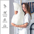 Silk Pillow Cases Set of 2 - Soft Breathable King Size Natural Mulberry Satin Silk Pillowcase with Hidden Zipper, Ivory