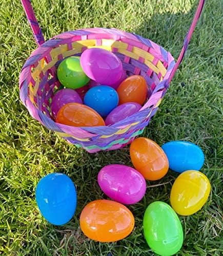 GiftExpress Plastic Bright Easter Egg Assortment - 50 Pcs for Easter Egg Hunt