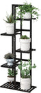 Laiensia 5 Tier Bamboo Plant Stand Rack 6 Potted Multiple Flower Pot