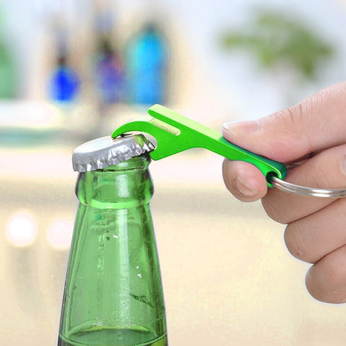 16 pcs Metal Bottle Opener in 8 Colors, Aluminum Pocket Claw Bar Soda Beverage Beer Keychain with Split Key Ring