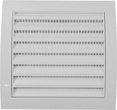 Vent Systems 4'' Inch White Pack of 2 Air Vent Covers for Dryer Vents and Bathroom Exhaust, Black Louvered Cover
