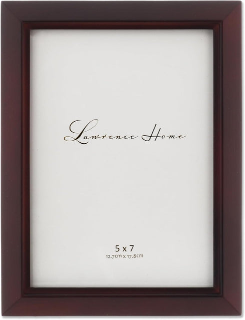 Lawrence Frames Estero Collection, Espresso Brown, Walnut Wood 5x7 Picture Frame