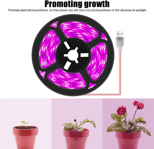 2835 IP66 Plant Grow Light Strip SMD Waterproof Full Spectrum LED Light for Indoor Plants, Greenhouse, Aquarium