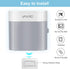 Boperzi Toothbrush Holder Wall Mounted, Toothpaste Dispenser Gray Dustproof Cover for Shower Bathroom Set