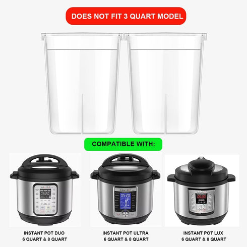 Replacement Condensation Collector for Instant Pot DUO, Duo Plus, ULTRA, LUX, 5, 6, 8 Quart All Series, 2 Pcs