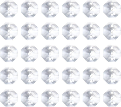 PATIKIL K9 Crystal Octagon Beads 2 Holes Pendants, 60 Pack 10mm Chandelier