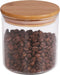 18 Oz Glass Jar with Lid, Clear Thickened Storage Container with Sealed Bamboo Lid for Coffee, Sugar, Spices