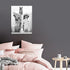 Funny Horse Bathroom Canvas Wall Art, Black and White Horse Sitting on Toilet Artwork, 12" x 16" Ready to Hang
