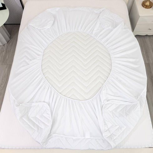 Kingnex Waterproof Quilted Twin XL Mattress Protector Pad for Extra Long Twin Bed Fitted Sheet Cover