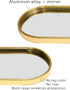 Perfum Trays,Gold Mirror Tray,Vanity Decorative Tray,Non Slip Stone-Shaped Perfume Organizer